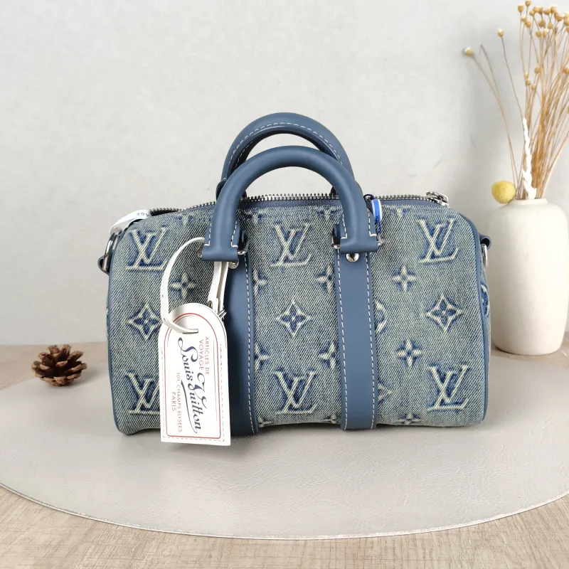 Louis Vuitton Crossbody Bag Keepall 25Blue Medium25 × 11 × 15 cm