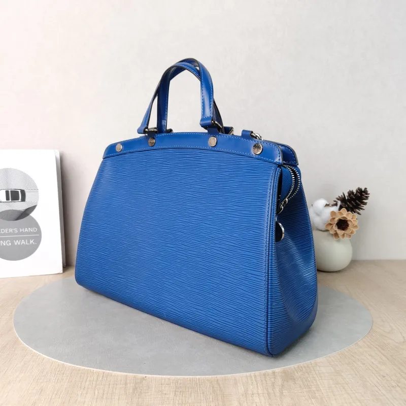 Louis Vuitton Top Handle Bag Brea Vintage Navy Epi Embossed Calfskin Medium34 × 14 × 25 cm — cover view 4 of 5