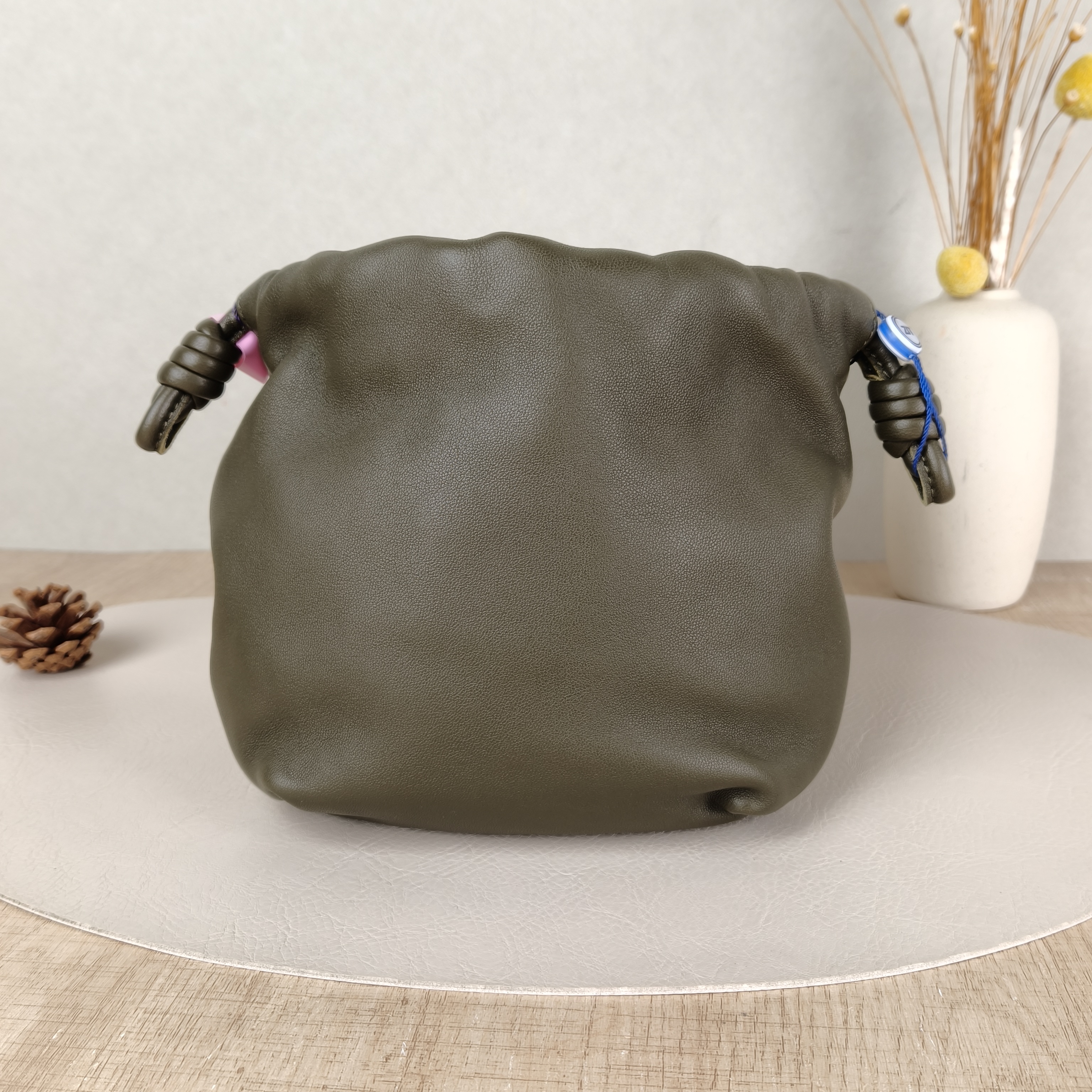 LOEWE Crossbody Bag Flamenco Green Lambskinmini24 × 9 × 18 cm — cover view 5 of 5