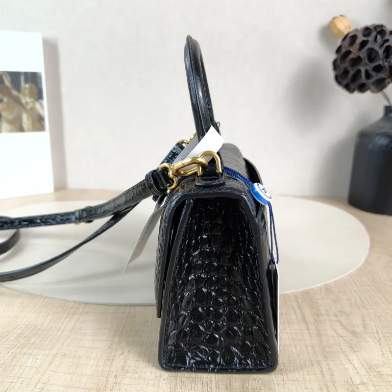 BALENCIAGA Crossbody Bag Hourglass Hourglass Bag Black CC alfskin Mini 19 × 8 × 13 cm — detail view 3 of 13