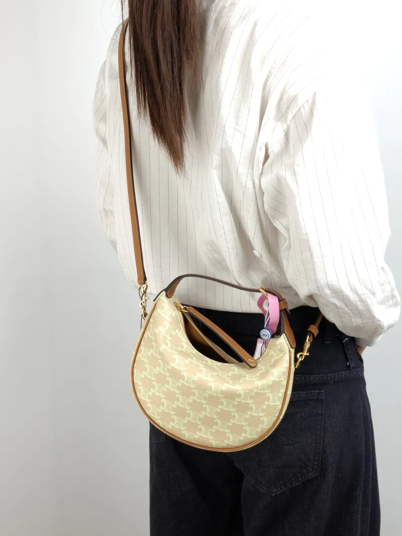 CELINE Crossbody Bag TEEN LULU hobo PVC Small 21 × 5 × 24 cm — on-model view 2 of 3