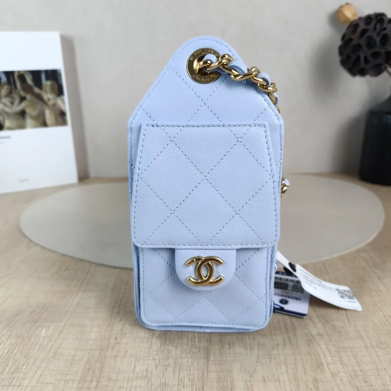 Chanel Crossbody Bag 25Bag Blue Grained Calfskin Mini 22 × 12.5 × 20 cm — detail view 4 of 13