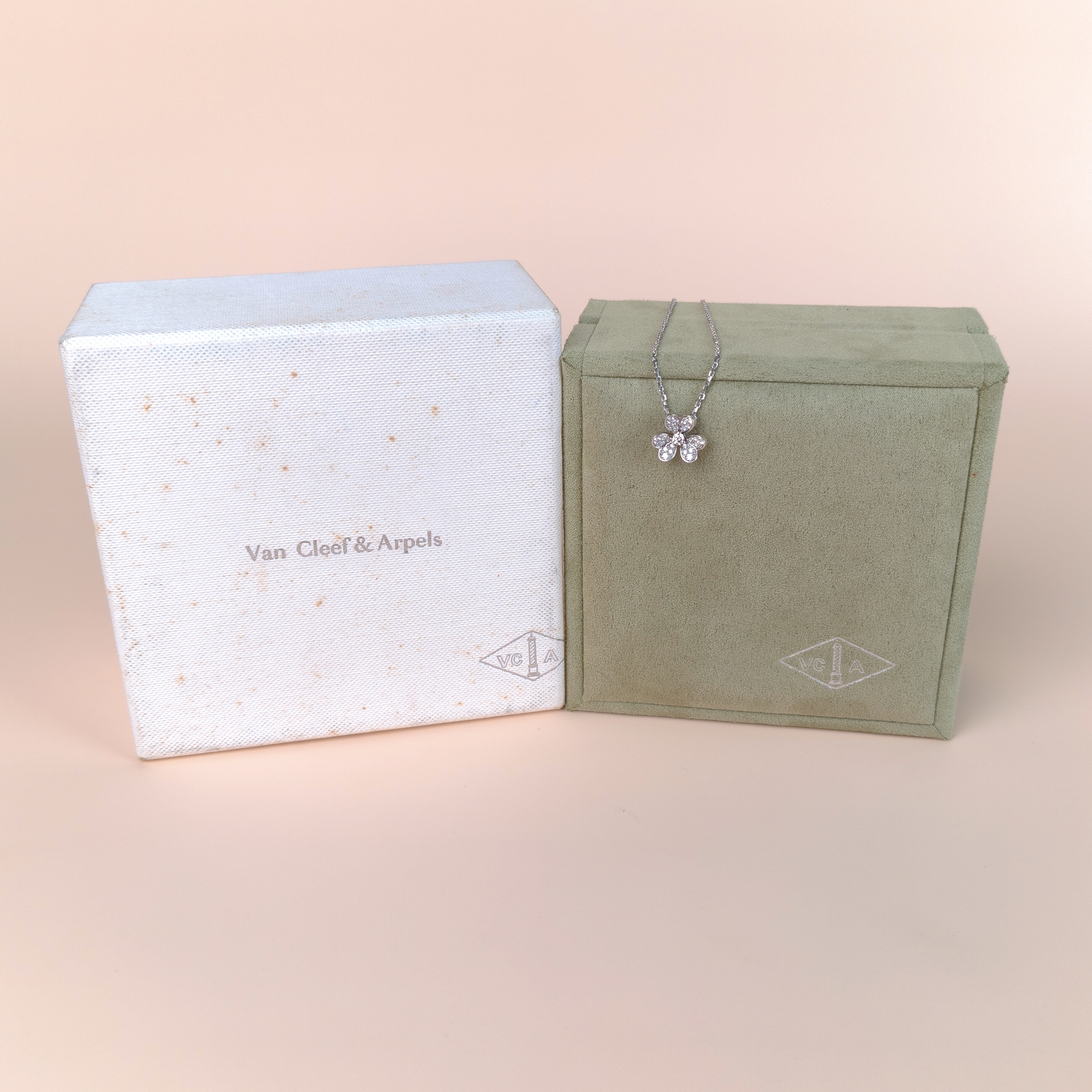 Van Cleef & Arpels Necklace Frivole Collection Pavé Diamond Necklace White Gold 18KW hite Gold Diamondmini40cm — cover view 5 of 9