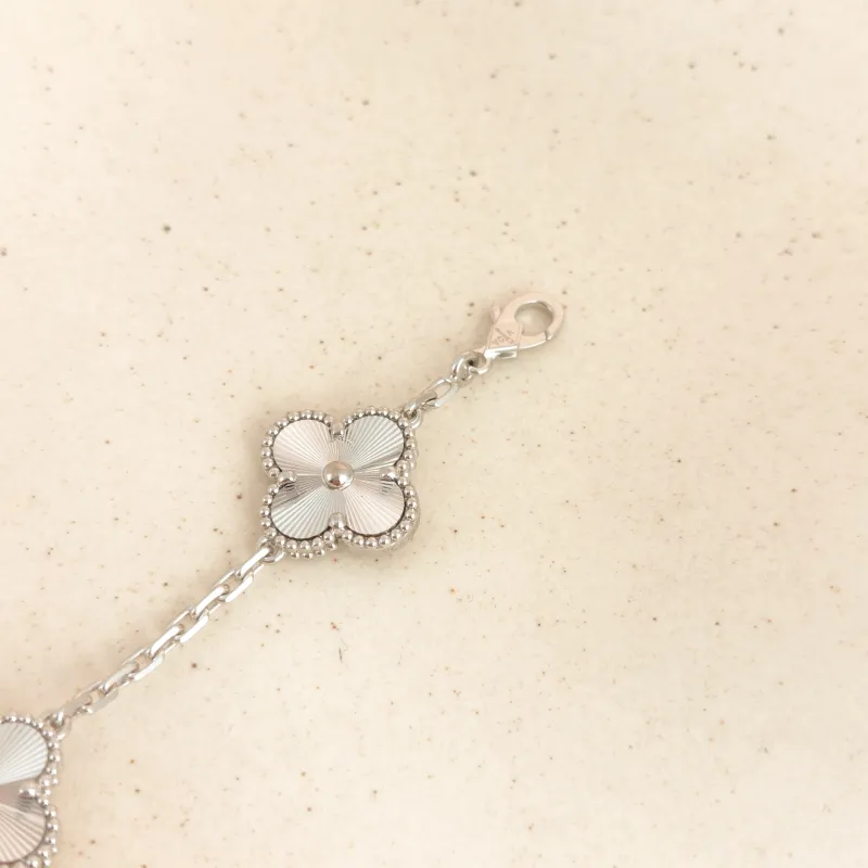 Van Cleef & Arpels Bracelet Alhambra Alhambra Collection Five-Motif Bracelet White Gold 18KW hite Gold Vintage Small 19cm — cover view 2 of 8