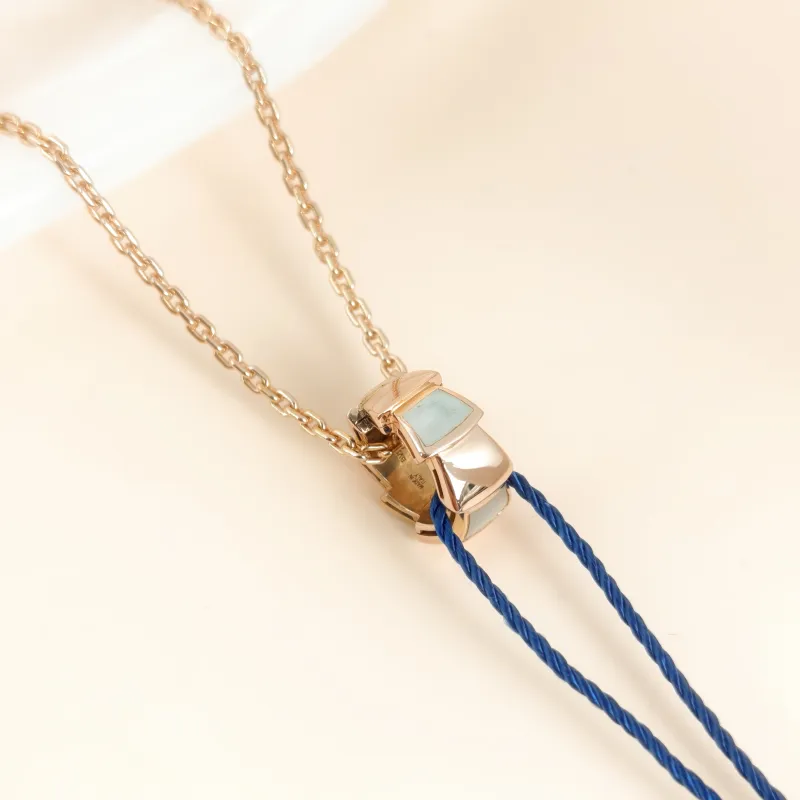 Bvlgari Necklace Serpenti Viper Collection Necklace 18KR ose Gold One Size 44cm — cover view 8 of 9