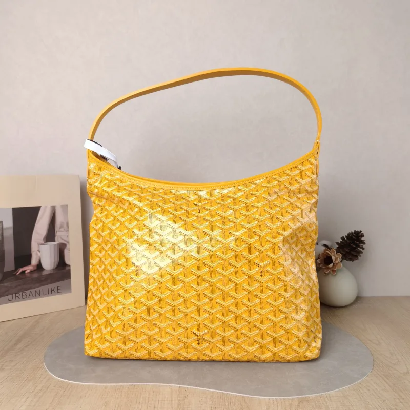 GOYARD Shoulder Bag Boheme Hobo​ Yellow PVC Small 43 × 14 × 27 cm