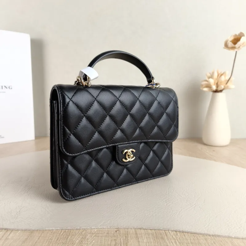 Chanel Backpack 25k Backpack Black Lambskin One Size 18.2 × 5 × 14 cm — cover view 4 of 6