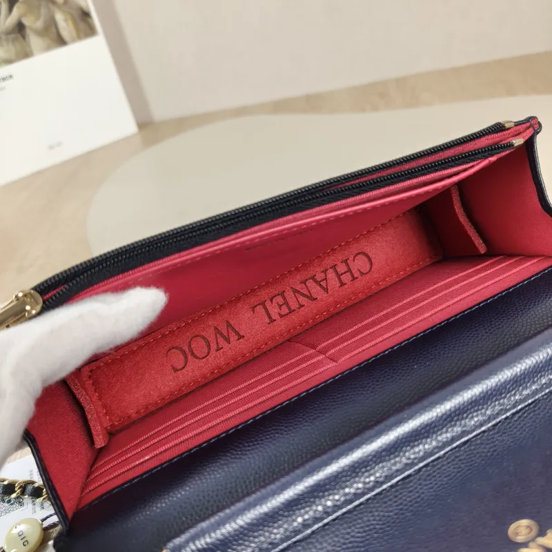 Chanel Crossbody Bag Classic Flap WOC CF WOCWOC Bag c Grained Calfskin One Size 19.2 × 3.5 × 12.3 cm — detail view 3 of 11