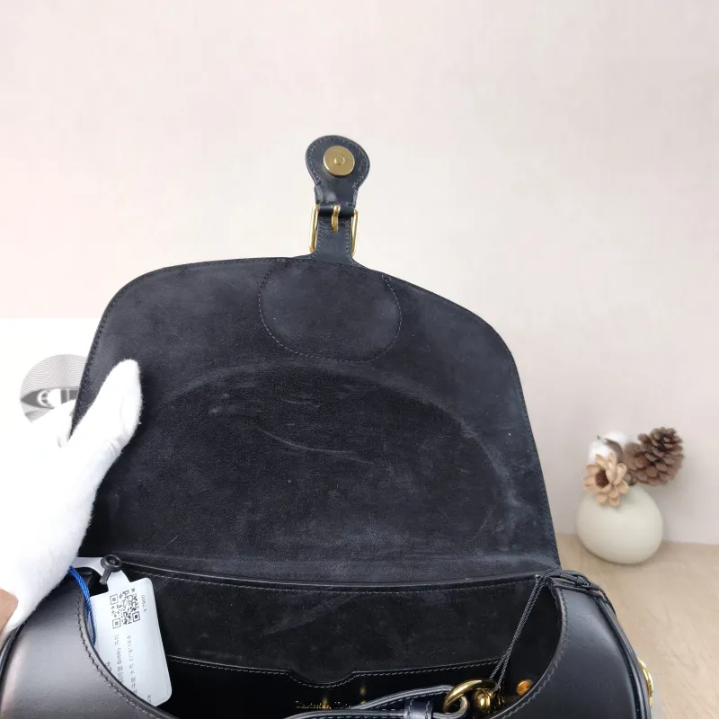DIOR Crossbody Bag Bobby Black Calfskin Large 27 × 8 × 19.5 cm — detail view 10 of 14