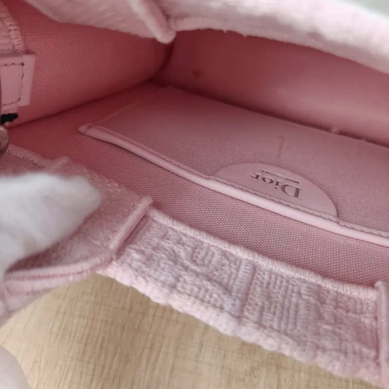 DIOR Shoulder Bag Book Tote Shoulder Strap Edition Pink Canvasmini20.5 × 7 × 16 cm — detail view 8 of 14