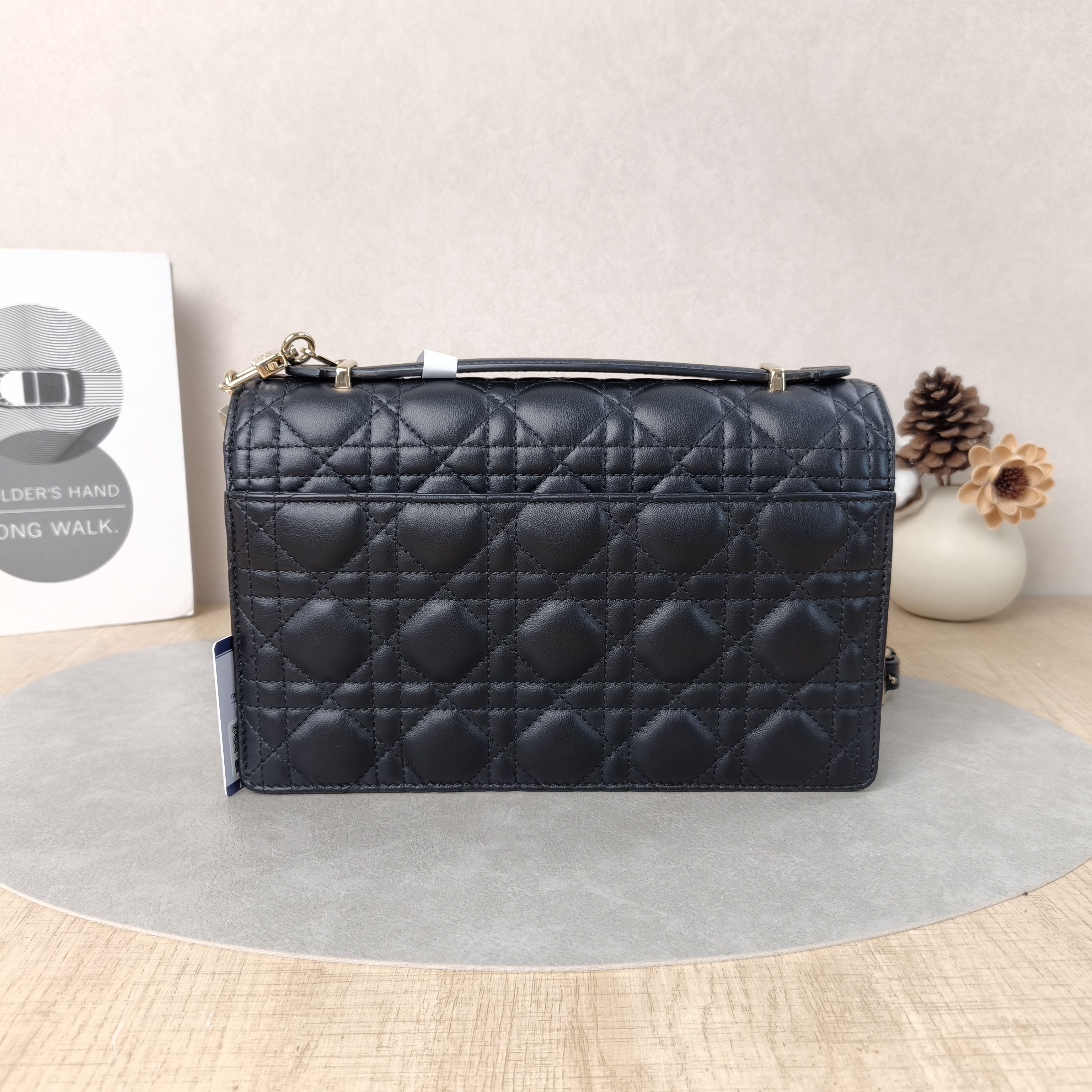 DIOR Crossbody Bag My Chain Bag Black Lambskin 24 × 6.5 × 15 cm — cover view 2 of 5