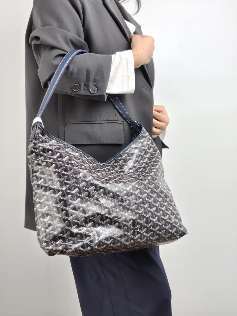 GOYARD Shoulder Bag Boheme Hobo​ Blue PVC Small 43 × 14 × 27 cm — on-model view 2 of 2