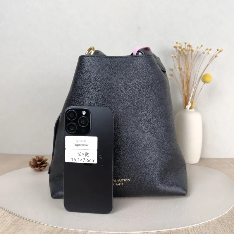Louis Vuitton Shoulder Bag Low Key Hobo Shoulder Bag Black Calfskin Small 24 × 16 × 28 cm — cover view 4 of 5
