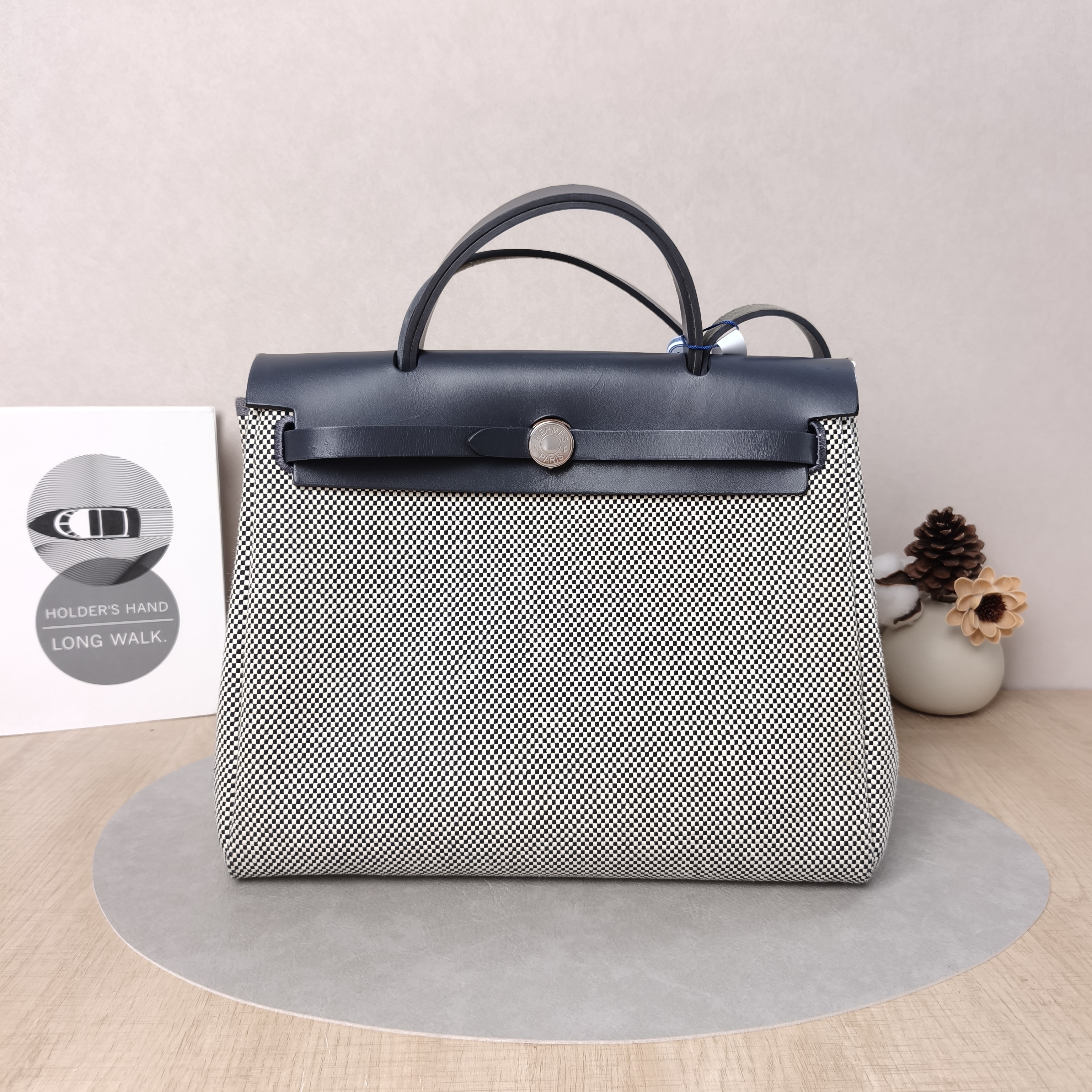 Hermès Crossbody Bag Herbag 31 Colorblock Canvas Medium30.5 × 11 × 25.5 cm
