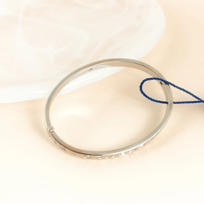 Bvlgari Bangle Collection Bangle White Gold 18KW hite Gold Diamond One Size M — cover view 7 of 8