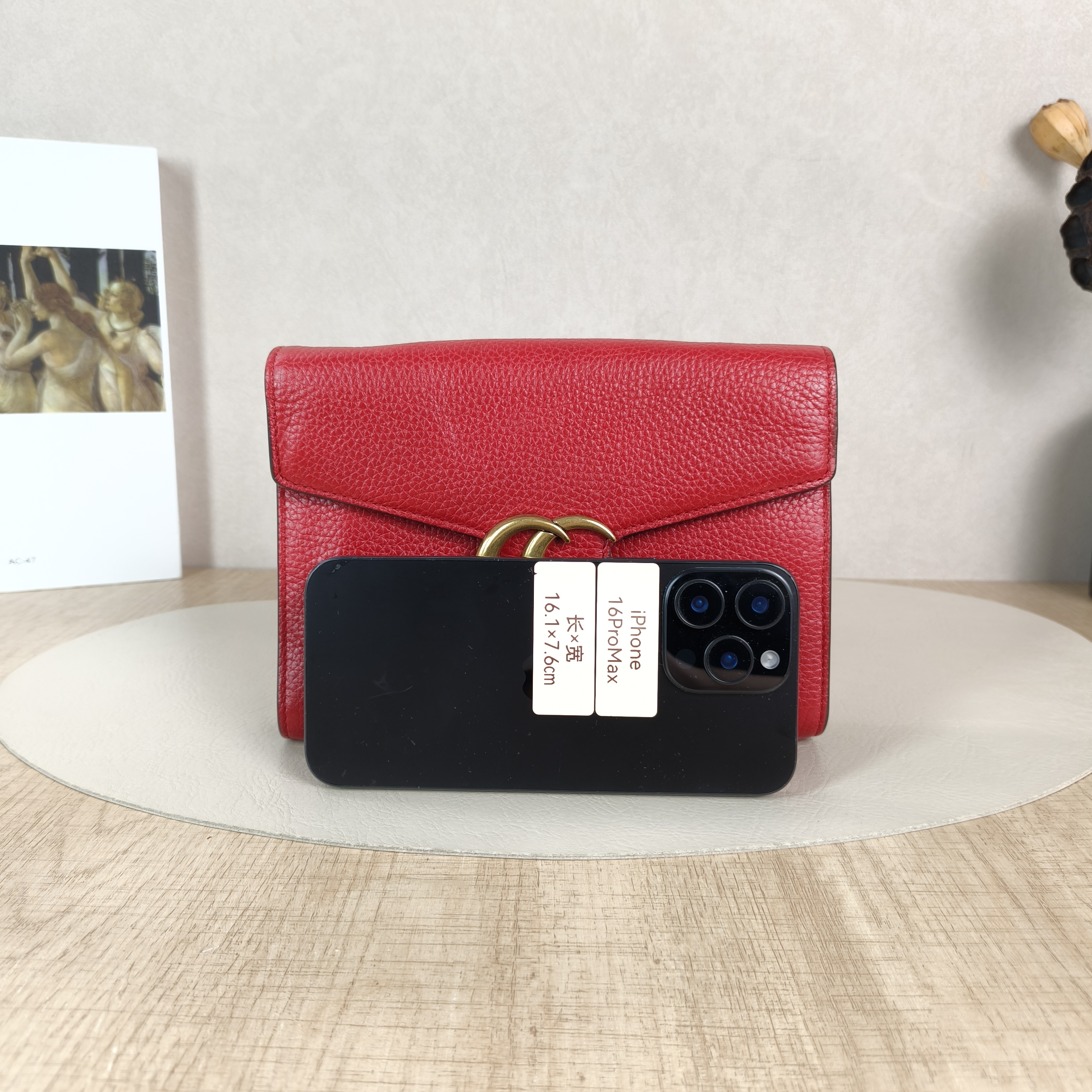 GUCCI Crossbody Bag g Collection Red Calfskin Small20 × 9 × 16 cm — cover view 4 of 5