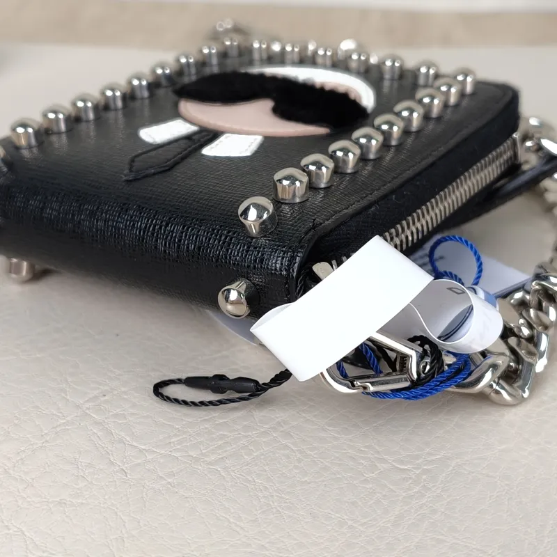FENDI Wallet Wallet Black Calfskin One Size 9 × 2 × 11.5 cm — detail view 4 of 10