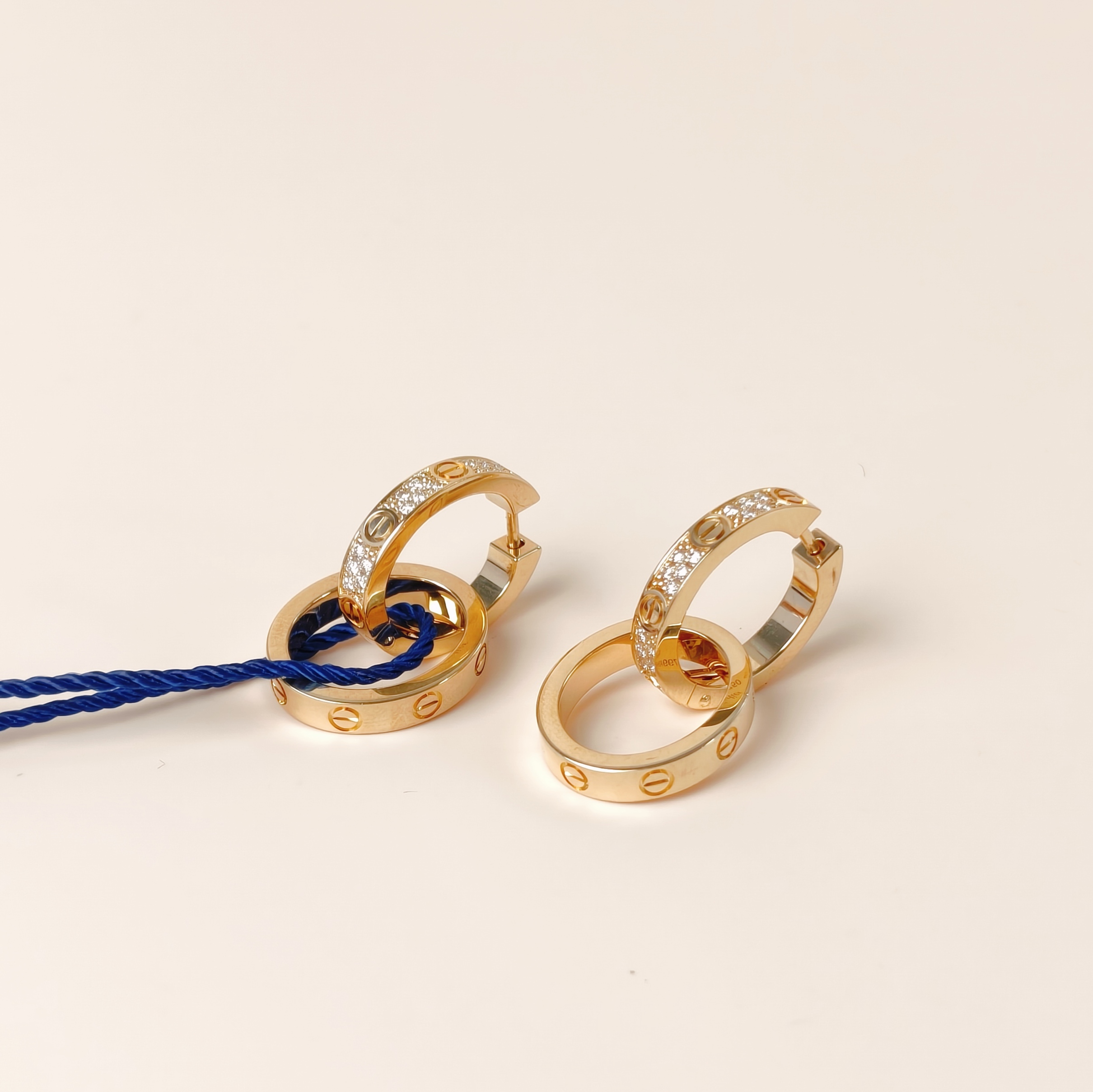 CARTIER Earrings LOVE Collection Earrings Yellow Gold 18KY ellow Gold Diamond One Size
