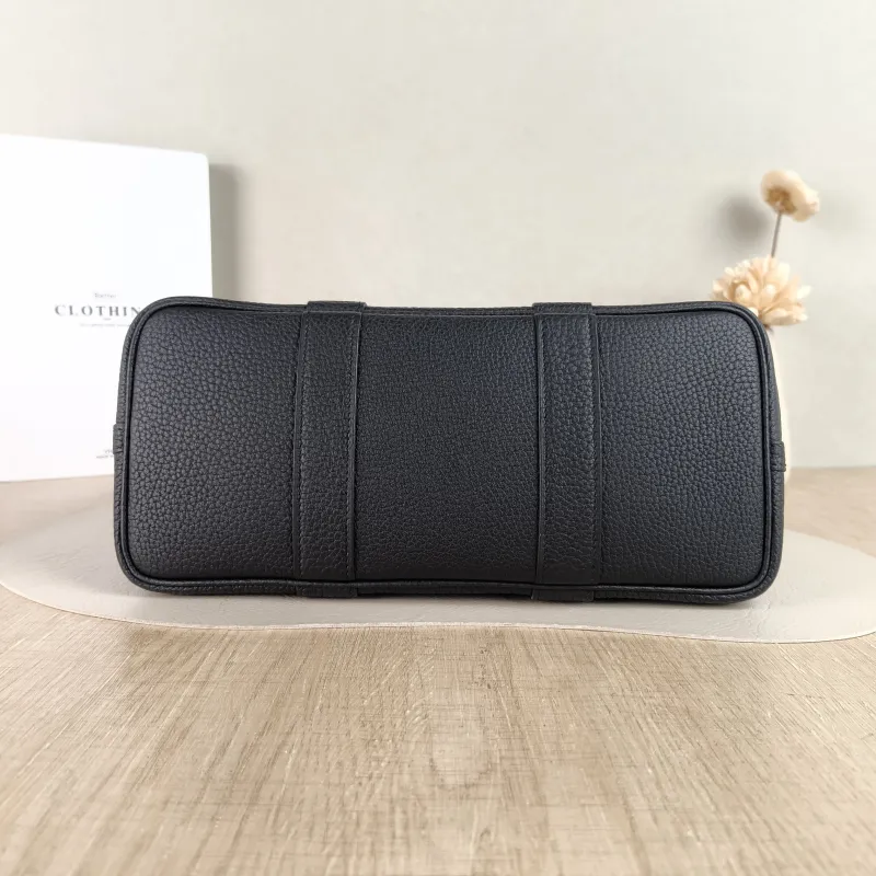 Hermès Top Handle Bag Garden Party 30 30 Black Negonda Calfskin Medium 30 × 13 × 21 cm G — cover view 5 of 6
