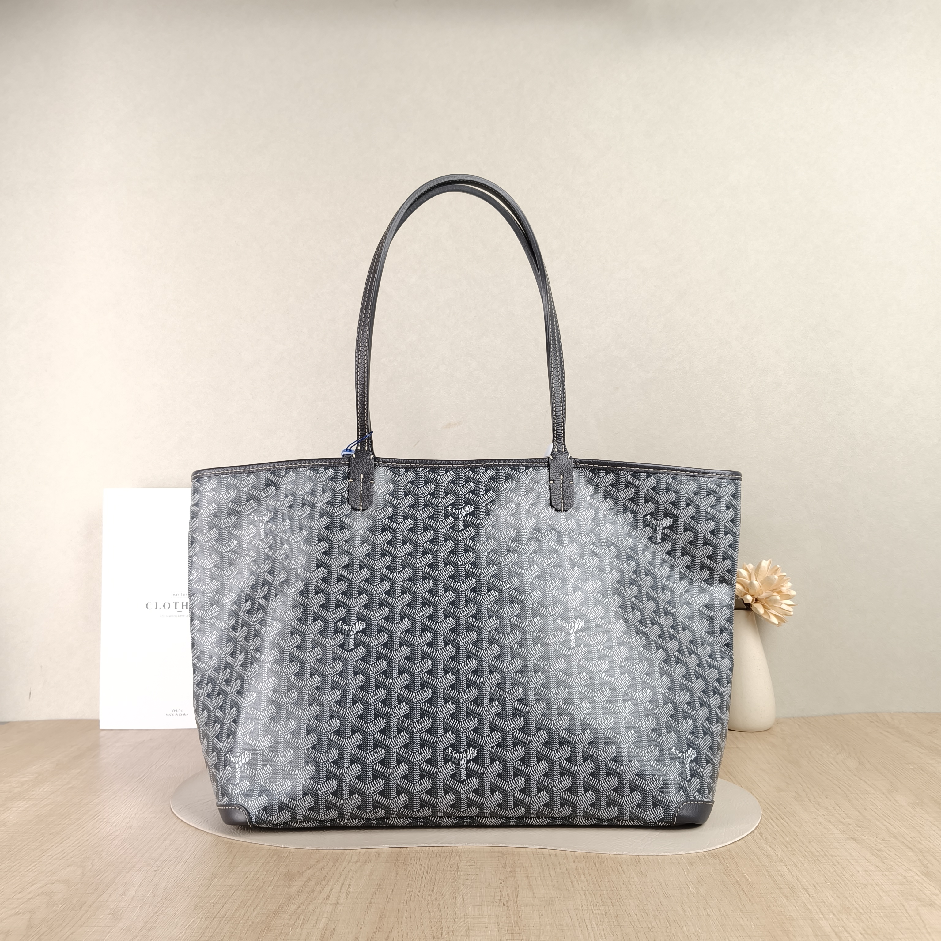 GOYARD Shoulder Bag ARTOIS Shopping Tote Grey PVC Small40 × 14 × 25 cm