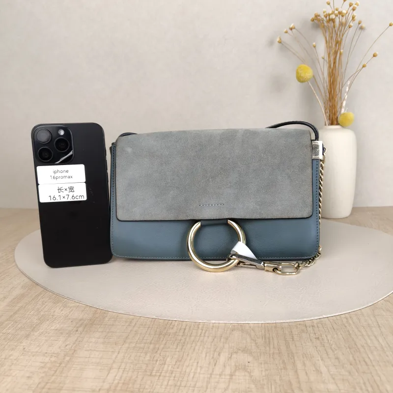 Chloé Crossbody Bag Crossbody Bag Blue Suede One Size24 × 4 × 14 cm — cover view 3 of 5