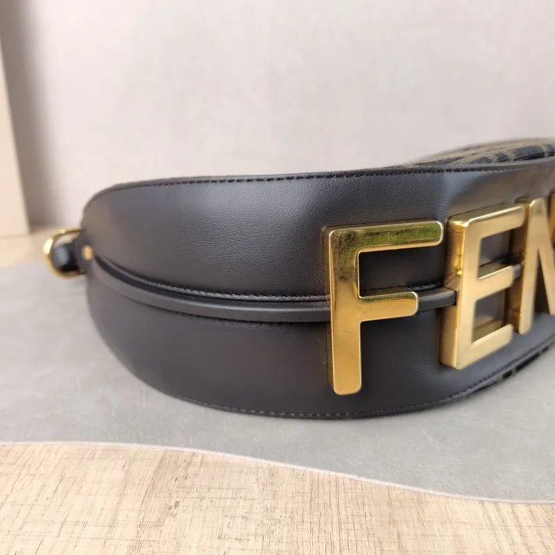 FENDI Shoulder Bag graphy Monogram Canvas Small 29 × 10 × 24.5 cm — detail view 2 of 13