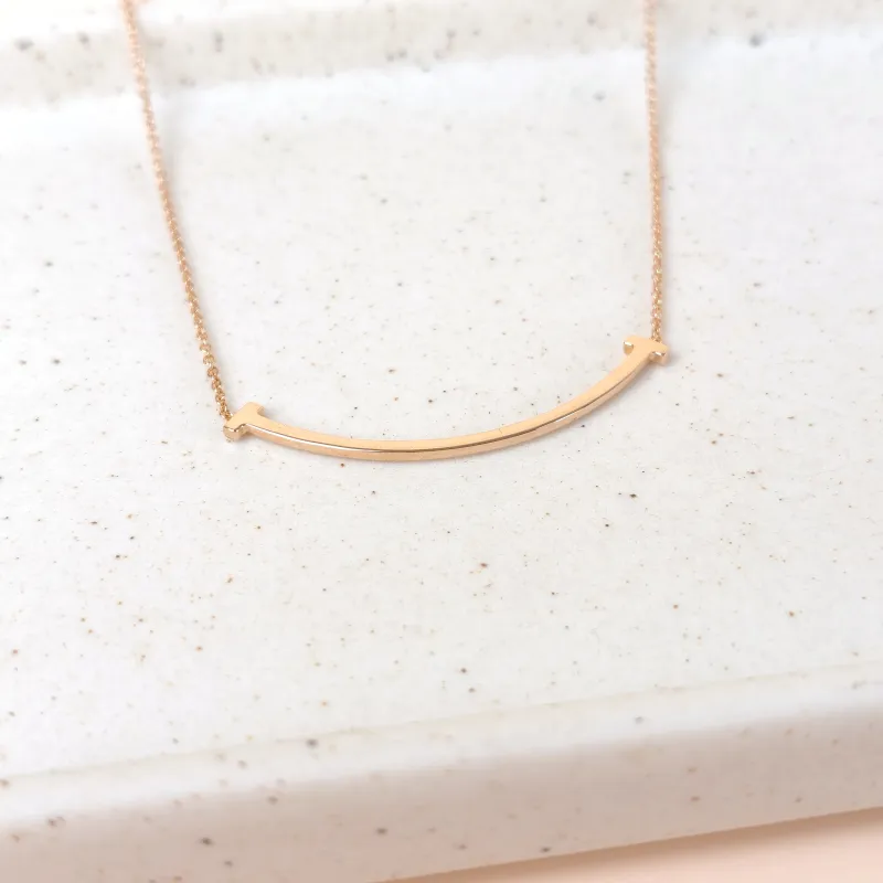 Tiffany&Co. Necklace TC ollection Smile Necklace Gold 18K Diamond Small 40cm — cover view 7 of 10