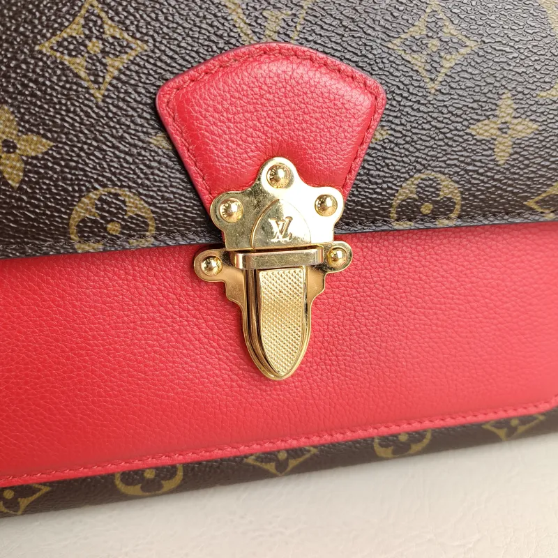Louis Vuitton Crossbody Bag VICTOIRE Red Monogram PVC One Size 27 × 10 × 17 cm — detail view 3 of 11