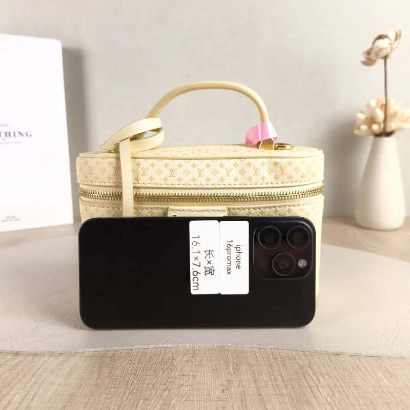 Louis Vuitton Shoulder Bag VANITY POUCH Cosmetic Bag Calfskin One Size 19 × 6.5 × 11.5 cm — cover view 2 of 5