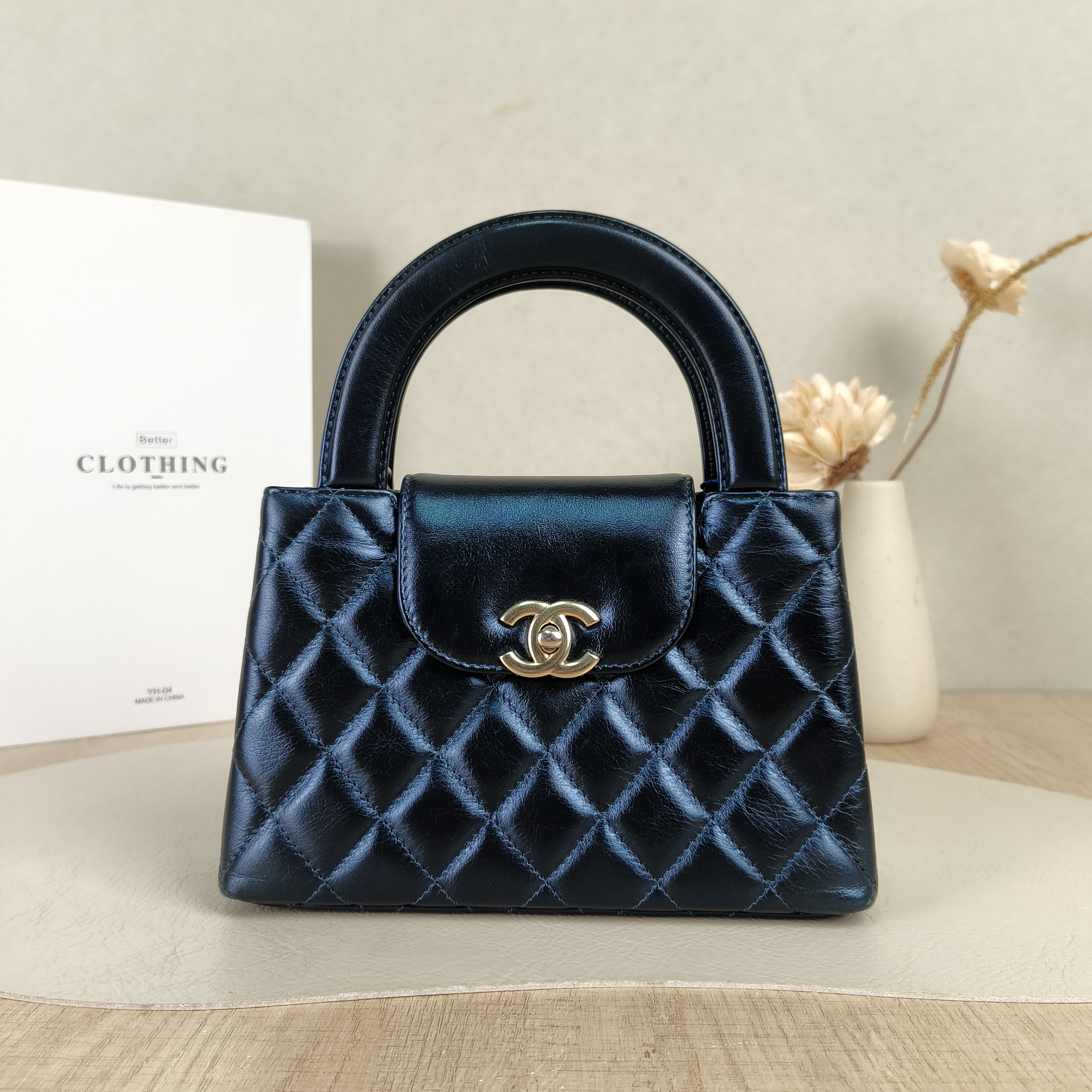 Chanel Crossbody Bag Kelly Waxed Leathermini19 × 7 × 13 cm