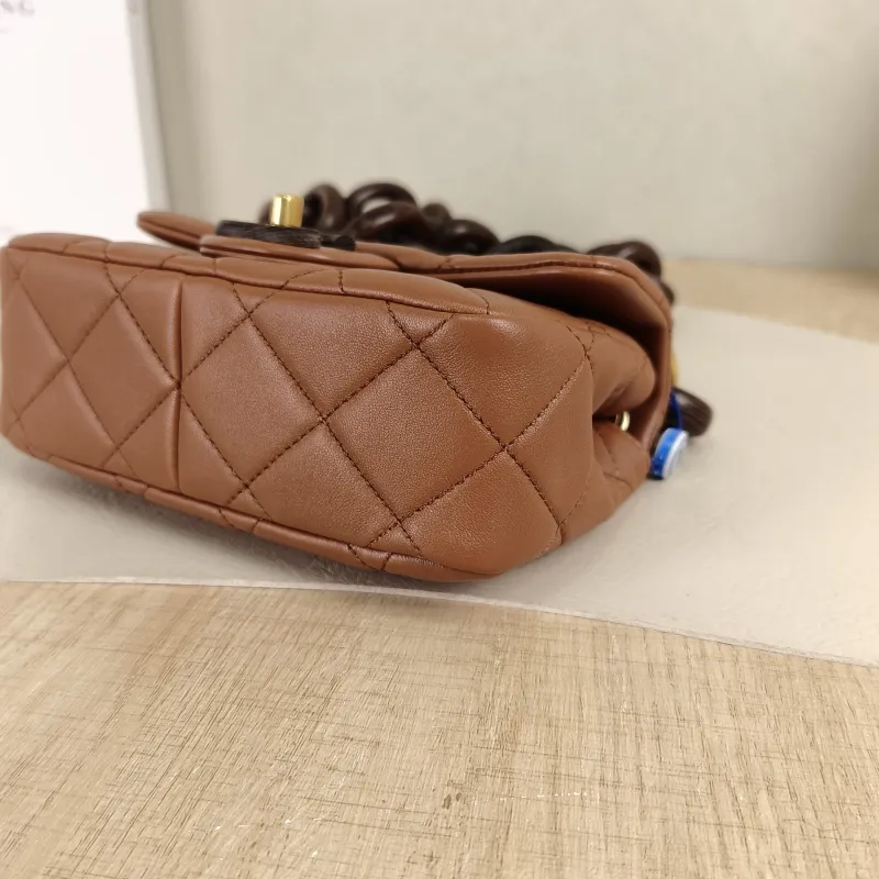 Chanel Crossbody Bag CF Mini Brown Lambskinmini17 × 6 × 12 cm — detail view 7 of 13