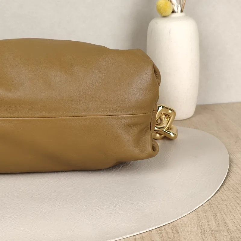 Bottega Veneta Shoulder Bag The Chain Pouch Brown Calfskin One Size31 × 12 × 16 cm — cover view 4 of 9