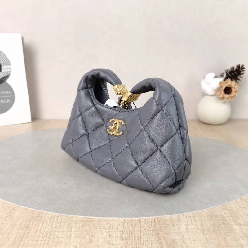 Chanel Crossbody Bag24a hobo Top Handle Crossbody Bag Grey Lambskinmini20.5 × 7 × 20 cm — cover view 5 of 5