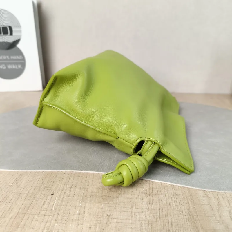 LOEWE Crossbody Bag Flamenco Green Calfskin Mini 24 × 9 × 18 cm — detail view 5 of 13