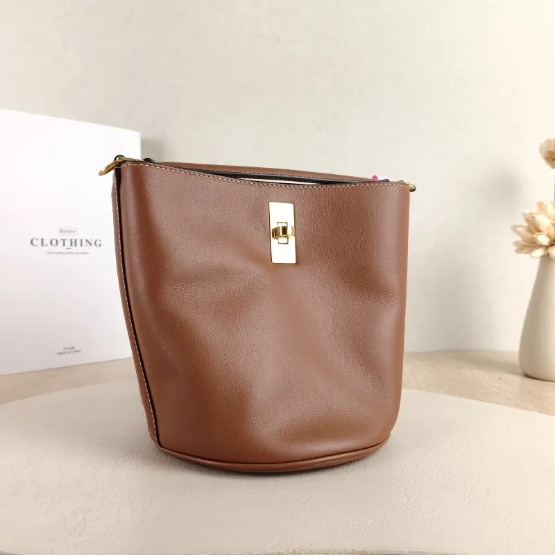 CELINE Crossbody Bag Teen Bucket 16 Bucket Bag Caramel Calfskin Small 16 × 16 × 18 cm — cover view 3 of 5