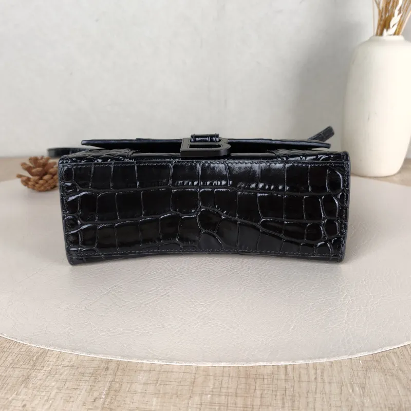 BALENCIAGA Crossbody Bag Hourglass Hourglass Bag Black Calfskinmini19 × 5 × 12 cm — cover view 3 of 5