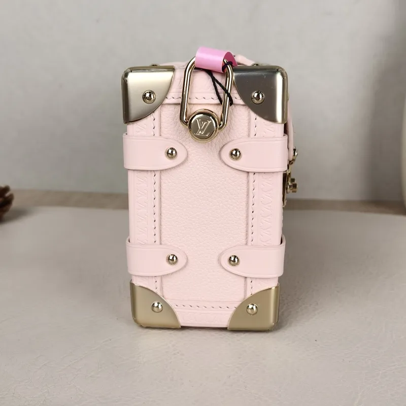Louis Vuitton Crossbody Bag Side Trunk Box Pink Calfskin Small 18 × 8 × 12.5 cm — detail view 3 of 11
