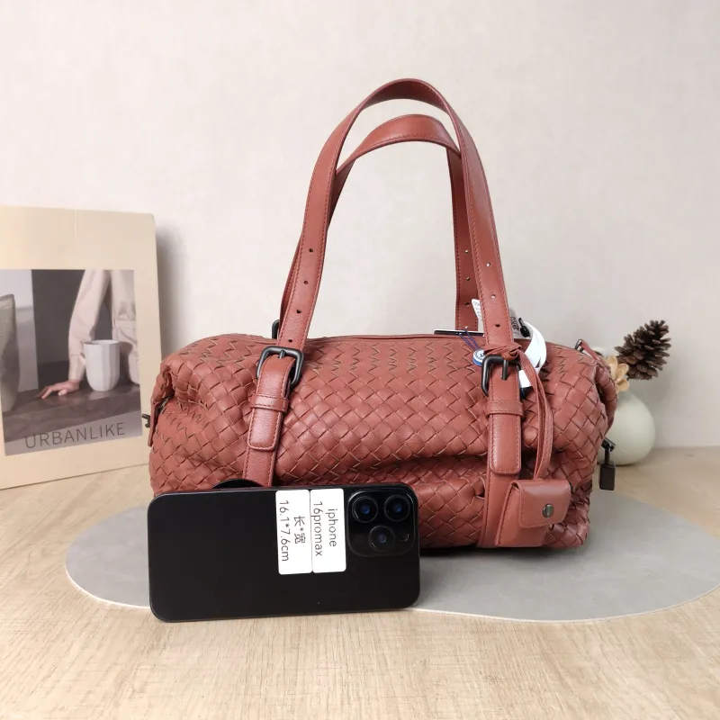 Bottega Veneta Top Handle Bag Woven Top Handle Bag Lambskin 29 × 15 × 21 cm — cover view 2 of 6