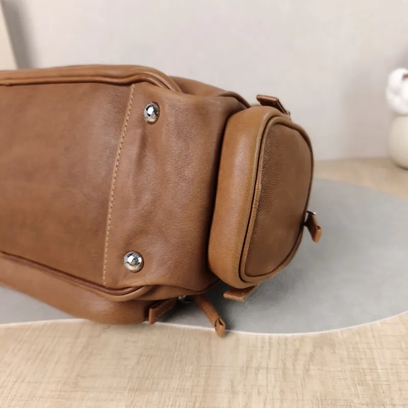 Miumiu Top Handle Bag Pocket Top Handle Bag Caramel SL ambskin One Size 32 × 14 × 22 cm — detail view 6 of 13