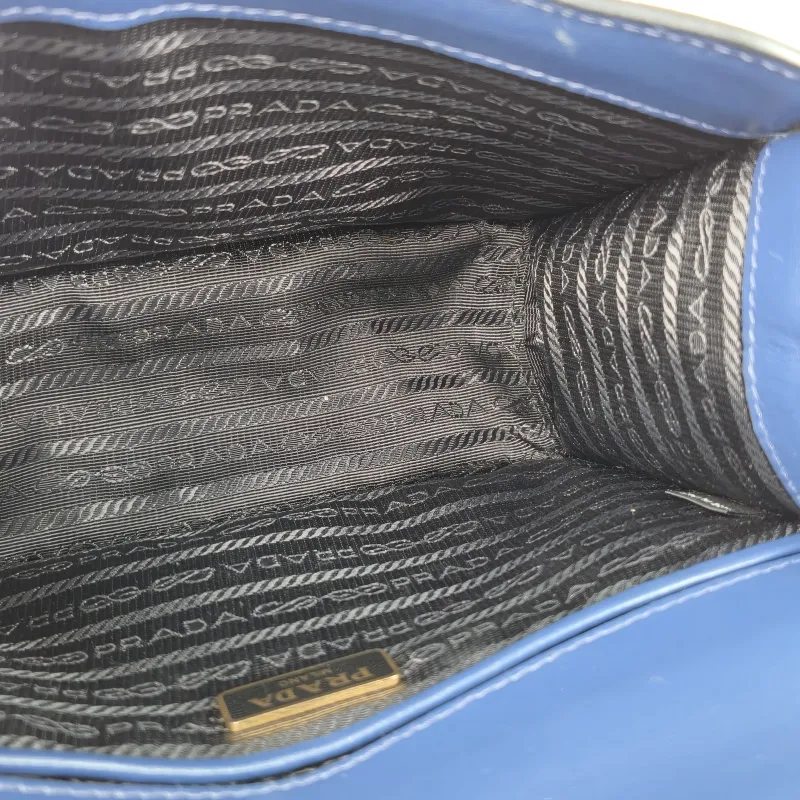 PRADA Crossbody Bag Crossbody Bag Clutch Blue Calfskin One Size20 × 7 × 14 cm — detail view 1 of 11