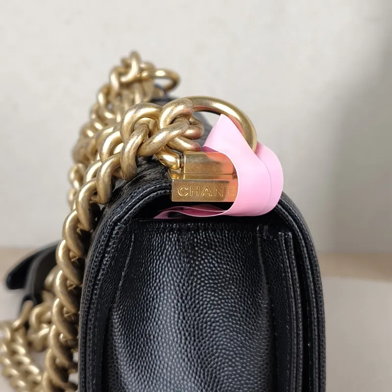 Chanel Crossbody Bag Le Boy​Black Grained Calfskin Small20.5 × 8.5 × 12 cm — detail view 8 of 15