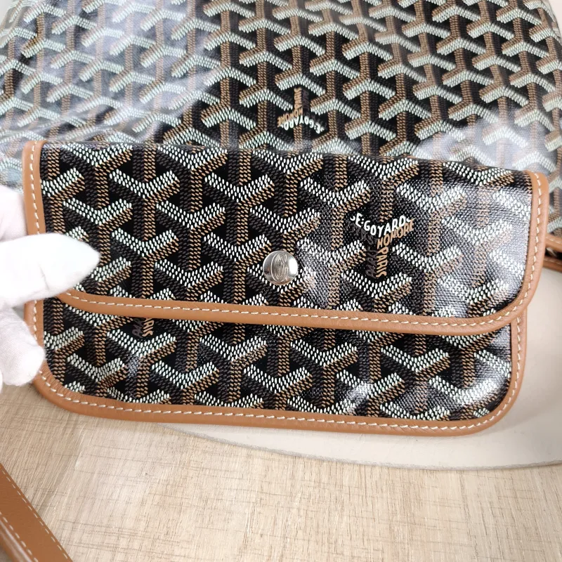 GOYARD Shoulder Bag Boheme Hobo​ Brown ine Canvas Small 43 × 14 × 27 cm — detail view 11 of 12