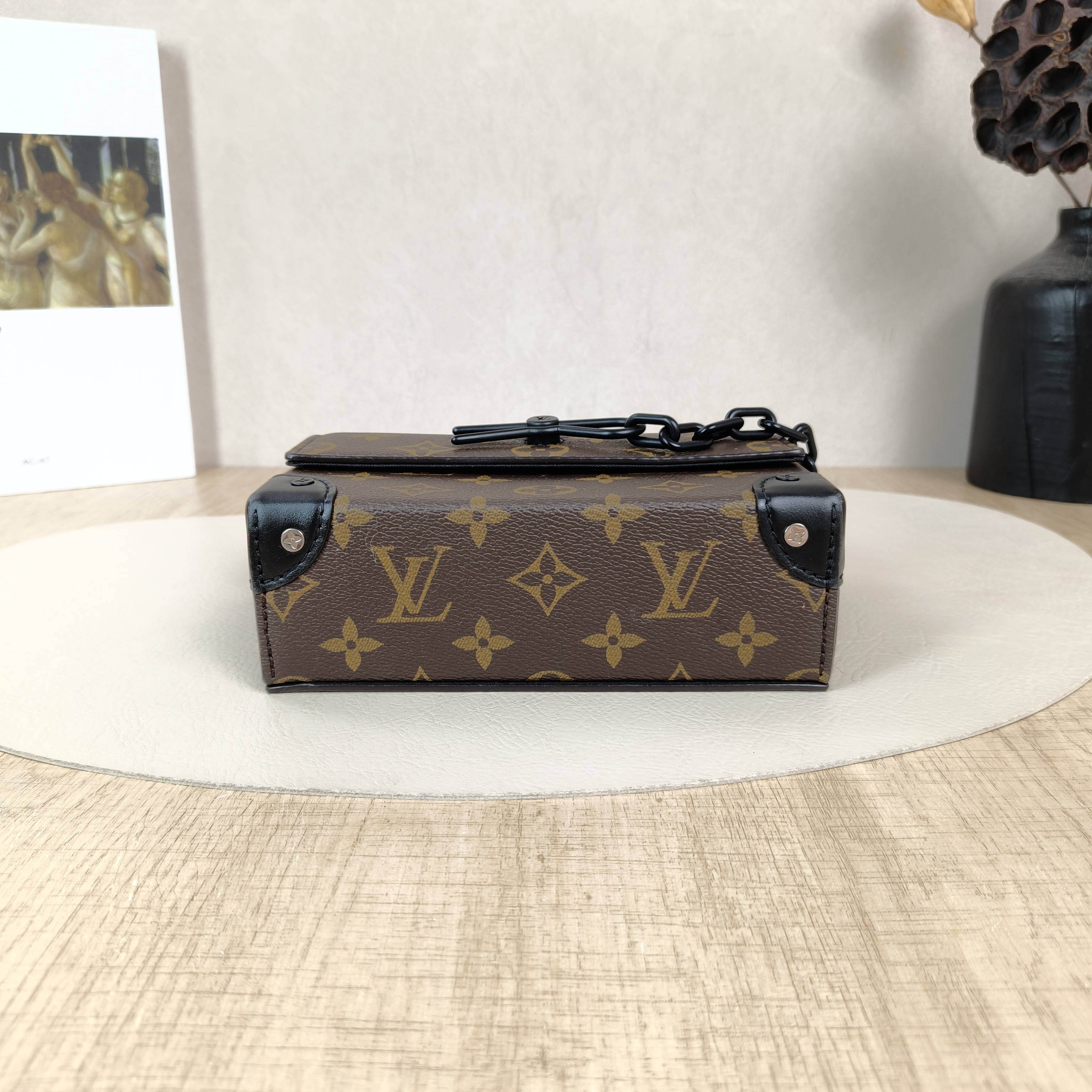Louis Vuitton Crossbody Bag Steamer Box Black PVC · Calfskinmini18 × 6.5 × 11 cm — cover view 2 of 5