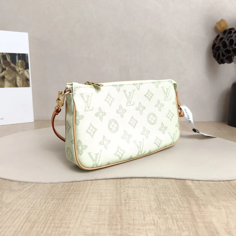 Louis Vuitton Shoulder Bag Pochette Accessoires Green PVC Large23.5 × 4 × 13.5 cm — cover view 6 of 6