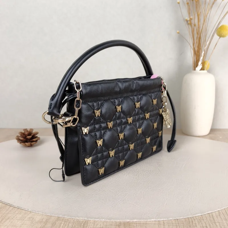 DIOR Crossbody Bag Lady Milly Chain Bag Black Lambskin 19 × 5 × 14 cm — cover view 5 of 5