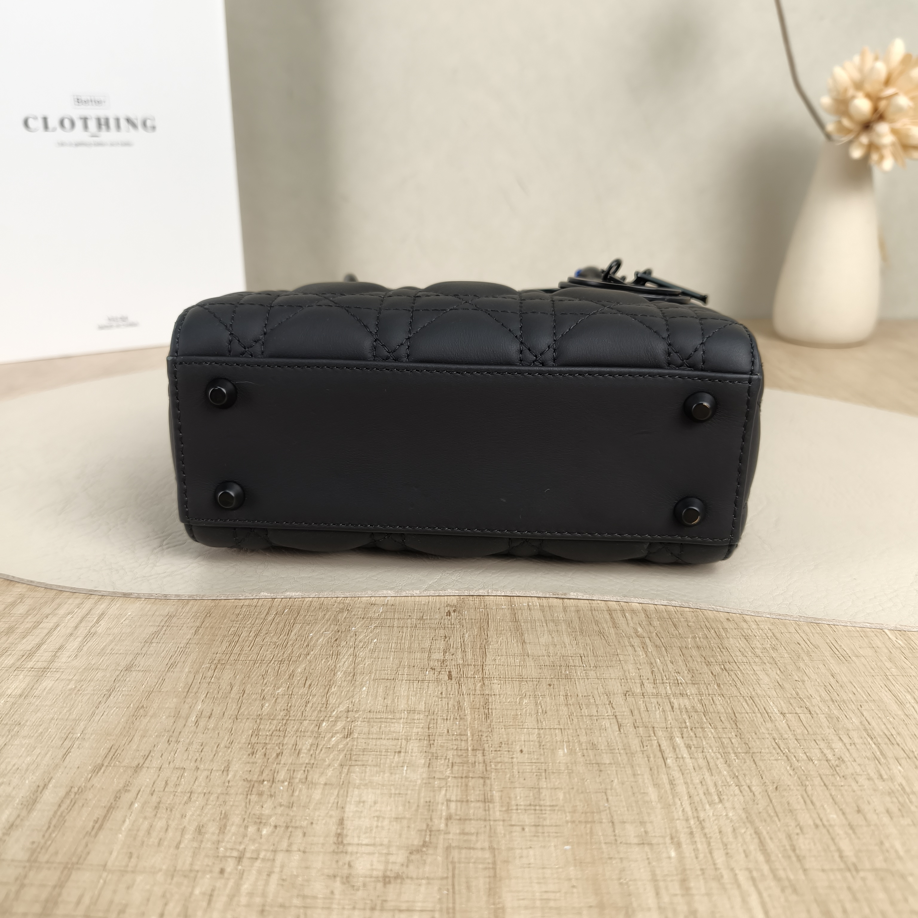 DIOR Crossbody Bag Lady Lady Dior Bag Black Lambskinmini17 × 7 × 15 cm — cover view 5 of 5