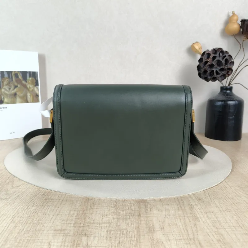 SAINT LAURENT Crossbody Bag Solferino Box Shoulder Bag Green Calfskin Medium23 × 16 × 7 cm — cover view 5 of 5