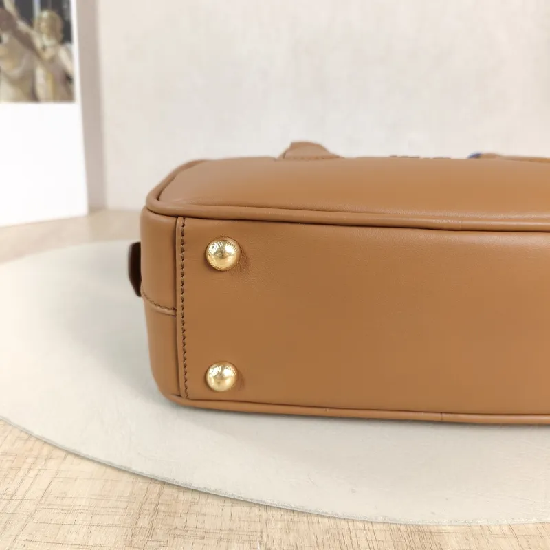 Miumiu Top Handle Bag Arcadie Collection Bowling Bag CC alfskin Medium 22 × 7.5 × 10.5 cm — detail view 9 of 11