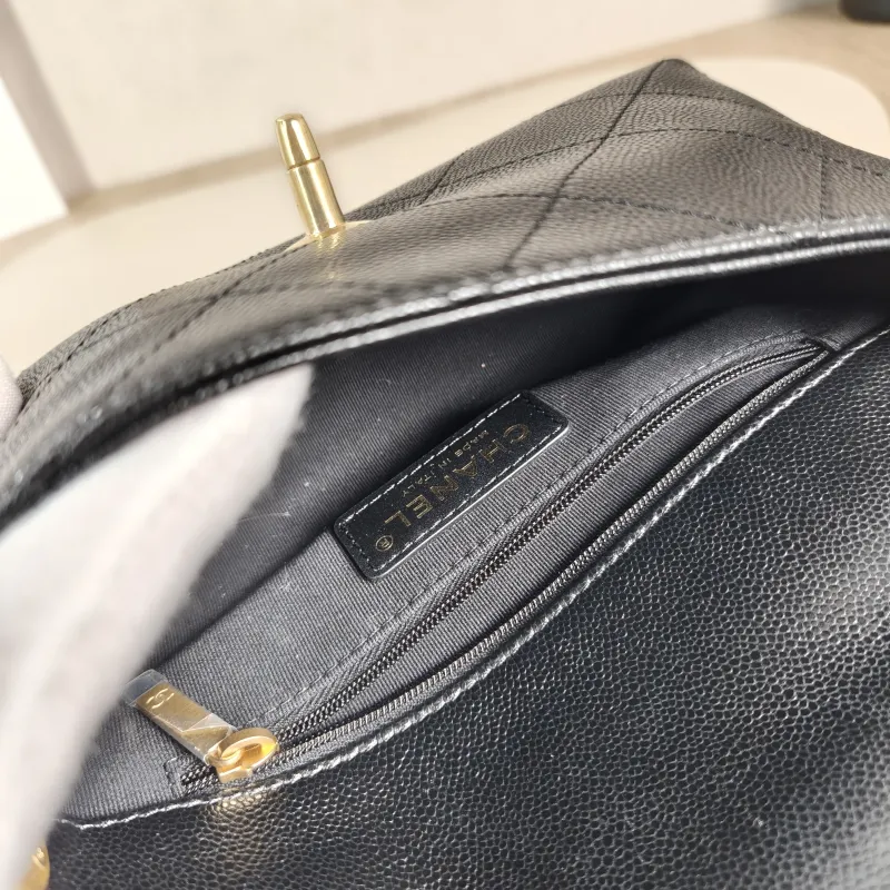 Chanel Crossbody Bag cf Collection Top Handle Bag Black Grained Calfskin One Size 20 × 5 × 13 cm — detail view 6 of 12