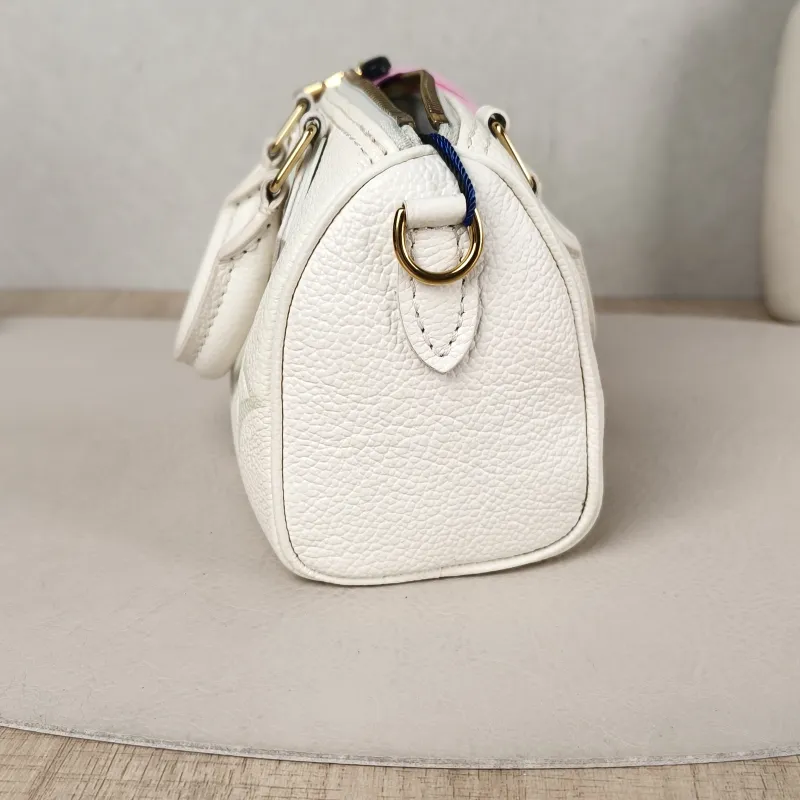 Louis Vuitton Crossbody Bag Speedy Nano White · Green Monogram Empreinte Embossed Calfskin nano 16 × 7.5 × 10 cm — detail view 9 of 11